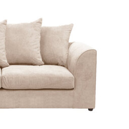Furnishings For Less UK Casper Soft Chenille Fabric Fabric 3 Seater Sofa Beige - Scatter Back - thumbnail 3