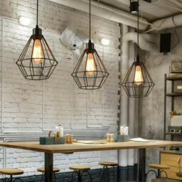 2 Pcs Black Geometric Ceiling Pendant Light With 95Cm Adjustable Cable And E27 Socket For Kitchen Or Bedroom - thumbnail 8