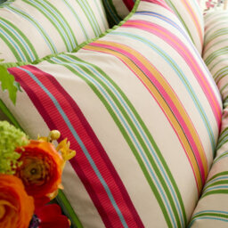 Sophie Robinson Sophie Stripe 100% Cotton Reversible Standard Pillow Case With Envelope Closure Green - thumbnail 3