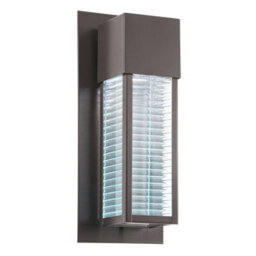 Stylish Outdoor Ip44 Wall Light In Architectural Bronze With Led Gu10 Bulb