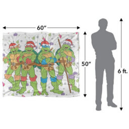 Tmnt Silky Heroes Holiday Supersoft Blanket Multicoloured (152Cm X 127Cm) - thumbnail 5