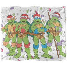 Tmnt Silky Heroes Holiday Supersoft Blanket Multicoloured (152Cm X 127Cm)