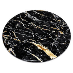 RugsX Carpet Allure 1963 Circle Marble - Structural, Stylish, Glamour Black Gold Circle 200 Cm - thumbnail 4