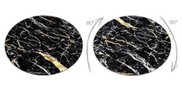 RugsX Carpet Allure 1963 Circle Marble - Structural, Stylish, Glamour Black Gold Circle 200 Cm - thumbnail 3