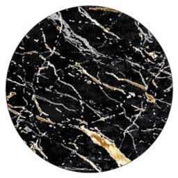 RugsX Carpet Allure 1963 Circle Marble - Structural, Stylish, Glamour Black Gold Circle 200 Cm - thumbnail 2