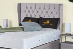 UKBEDFURNITURE Edwina Plush Silver End Opening Divan Ottoman Bed With 54 Inch Headboard - thumbnail 3