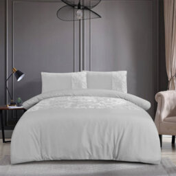 Smart Living Soft & Elegant Cosy Velvet Cuff Panel Duvet Cover Set With Pillowcases