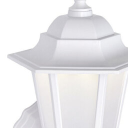 Luminosa Lighting Luminosa Evesham Integrated Led 1 Light Outdoor Wall Lantern Matt White Textured, Frosted Ip44 - thumbnail 3