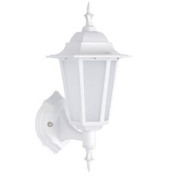 Luminosa Lighting Luminosa Evesham Integrated Led 1 Light Outdoor Wall Lantern Matt White Textured, Frosted Ip44 - thumbnail 2