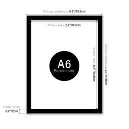A6 Black Picture Frame Fits A6 (10.5 X 14.8Cm - 4.1 X 5.8In) Poster, Photo, Artwork, Or Print. - thumbnail 2