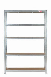 Rhino Racking 2 Bays - 180 X 120 X 45Cm - Galvanised - 5 Tier Boltless Heavy Duty Garage Shelving Unit - 1000Kg Load Weight - thumbnail 1