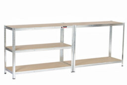 Rhino Racking 2 Bays - 180 X 120 X 45Cm - Galvanised - 5 Tier Boltless Heavy Duty Garage Shelving Unit - 1000Kg Load Weight - thumbnail 7