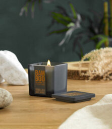 Heart and Home Bamboo Vanilla & White Woods Small Soy Candle  - 20 Hours Burn - Crackling Wick - thumbnail 2