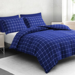 Lazzaro Premium Microfiber Reversible Super King Duvet Set Ultrasoft - thumbnail 1