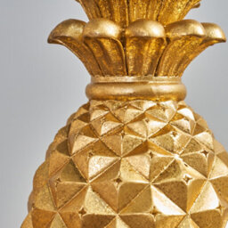 Valuelights Pair Of Contemporary Pineapple Design Gold Effect Table Lamps With White Shades - thumbnail 3