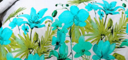 Kampala Hill Nightzone Lily Teal Duvet Cover Set King Bedding Set With Pillowcases - thumbnail 3