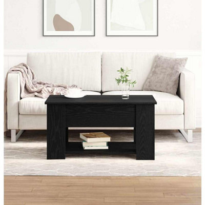 Berkfield Black Oak Coffee Table 79X49X41 Cm Made Of Engineered Wood - image 1