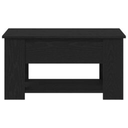 Berkfield Black Oak Coffee Table 79X49X41 Cm Made Of Engineered Wood - thumbnail 6