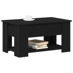 Berkfield Black Oak Coffee Table 79X49X41 Cm Made Of Engineered Wood - thumbnail 3