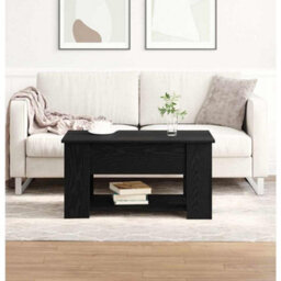 Berkfield Black Oak Coffee Table 79X49X41 Cm Made Of Engineered Wood - thumbnail 1