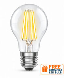 4-Sided Traditional White Wall Lantern Security Light With Dusk-Til-Dawn Sensor + Free Led Bulb - thumbnail 2