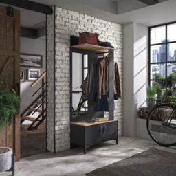 Diagone Oak & Black Hallway Unit - thumbnail 1
