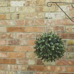 Smart Garden White Flower Artificial Topiary Ball - thumbnail 3