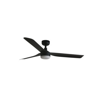 Luminosa Lighting Luminosa Punt Medium 3 Blade Ceiling Fan Matt White, Walnut With Light 3000 - 4200 - 6500K Tuya Smart System - image 1