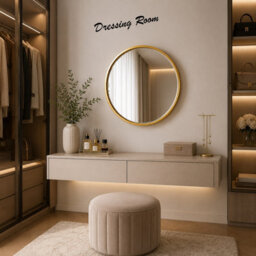 Spot On Dealz Round Gold Framed Wall Mirror Modern Decorative Circle Mirror 40Cm - thumbnail 8