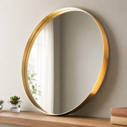 Spot On Dealz Round Gold Framed Wall Mirror Modern Decorative Circle Mirror 40Cm