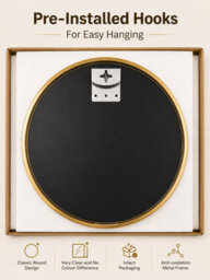 Spot On Dealz Round Gold Framed Wall Mirror Modern Decorative Circle Mirror 40Cm - thumbnail 4