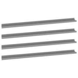 Berkfield Wall Shelves 4 Pcs Grey 115X9X3 Cm - thumbnail 2