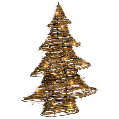 Beliani Christmas Decoration Led Fureso Christmas Tree 60 Cm Natural - image 1