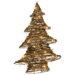 Beliani Christmas Decoration Led Fureso Christmas Tree 60 Cm Natural