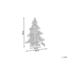 Beliani Christmas Decoration Led Fureso Christmas Tree 60 Cm Natural - thumbnail 3