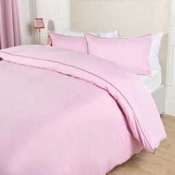 OHS Luxury Duvet Cover Set Piped Edge Soft Quilt Pillowcase Bedding - thumbnail 2