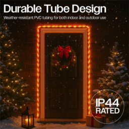 My Smart Buy 10M Candy Cane Warm White Festive Tube Light - 100 Micro Leds, 8 Function Controller, Battery Operated - Indoor Outdoor Display - thumbnail 3
