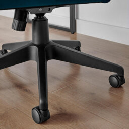 Furniturebox Uk Centro Blue Velvet Reclining Office Chair - thumbnail 7