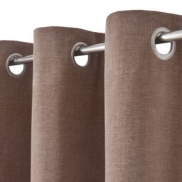 GoodHome Arntzen Taupe Plain Woven Lined Eyelet Curtain (W)117Cm (L)137Cm, Pair - thumbnail 6