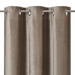 GoodHome Arntzen Taupe Plain Woven Lined Eyelet Curtain (W)117Cm (L)137Cm, Pair - thumbnail 1