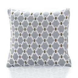 Luxury Living Berkley Luxury Geometric Chenille Cushion Silver