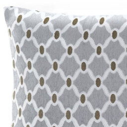 Luxury Living Berkley Luxury Geometric Chenille Cushion Silver - thumbnail 2