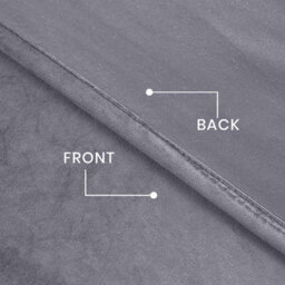 Ameha Grey Velvet Crushed Curtains Blackout Thermal Insulated Ring Top Ready Made Standard Window Curtain Pair 66'' X 54'' - thumbnail 5