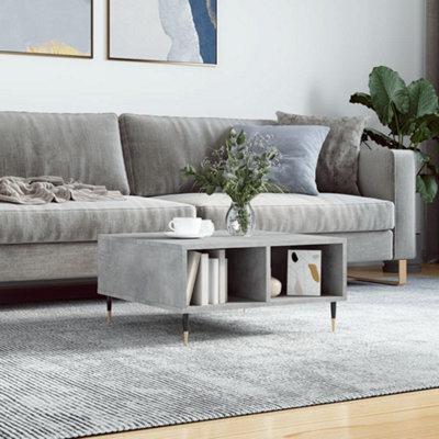 Berkfield Coffee Table Concrete Grey 60X60X30 Cm Engineered Wood - image 1