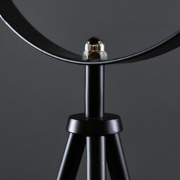 Valuelights Morpho Retro Tripod Style Floor Lamp In Black Metal Finish With Gold Interior Shade - thumbnail 6