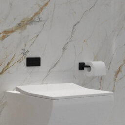 143mm Black Wall Mounted Toilet Paper Holder Tissue Holder Rustproof - thumbnail 3