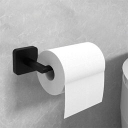 143mm Black Wall Mounted Toilet Paper Holder Tissue Holder Rustproof - thumbnail 4