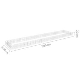 Berkfield Gabion Raised Bed Galvanised Steel 500X100X20 Cm - thumbnail 6