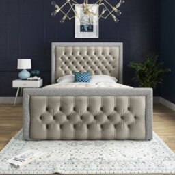 Ds Living Cheltenham Glitter And Plush Velvet Upholstered Single Bed Frame 3Ft - thumbnail 3