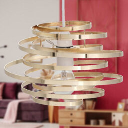 First Choice Lighting Gold Metal Swirl Easy Fit Light Shade - thumbnail 5